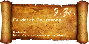 Fendrich Zsuzsanna névjegykártya