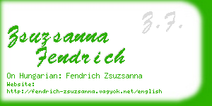 zsuzsanna fendrich business card